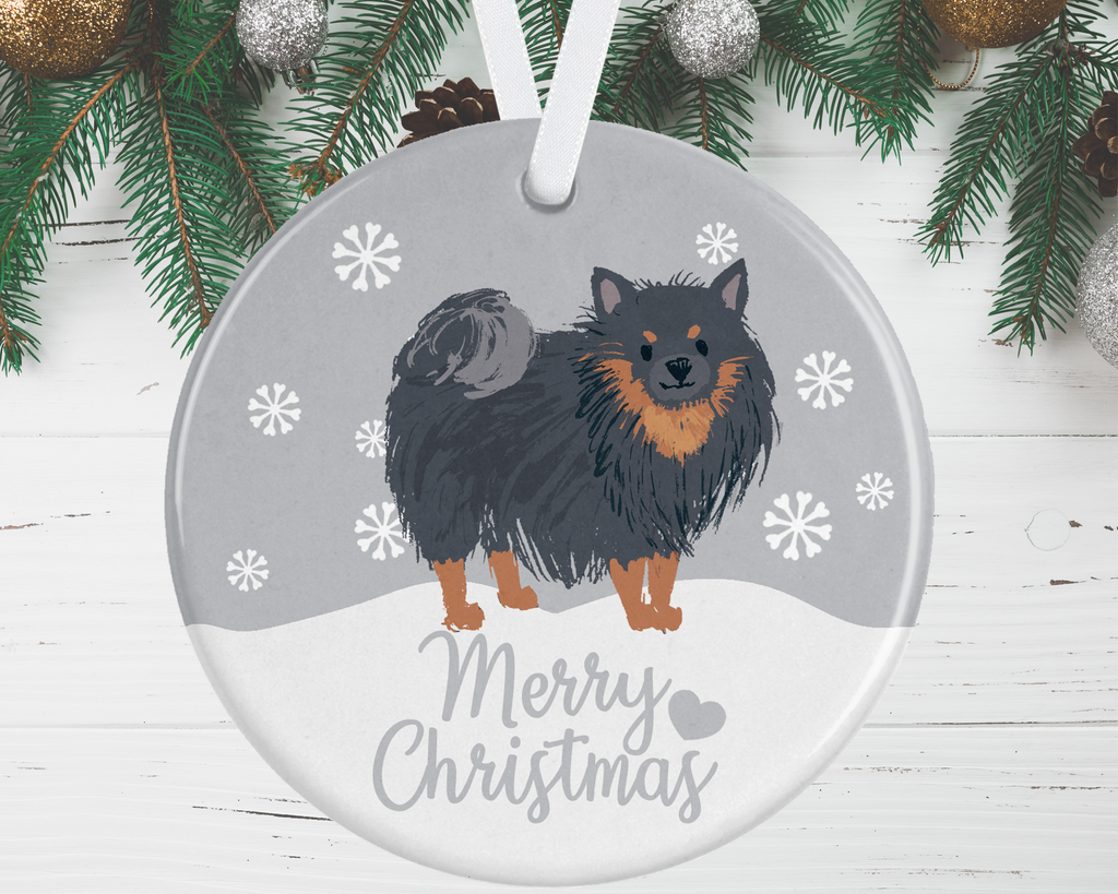 Pomeranian christmas ornament best sale