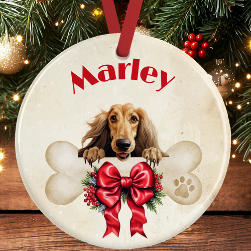 Afghan Hound Christmas Tree Decoration