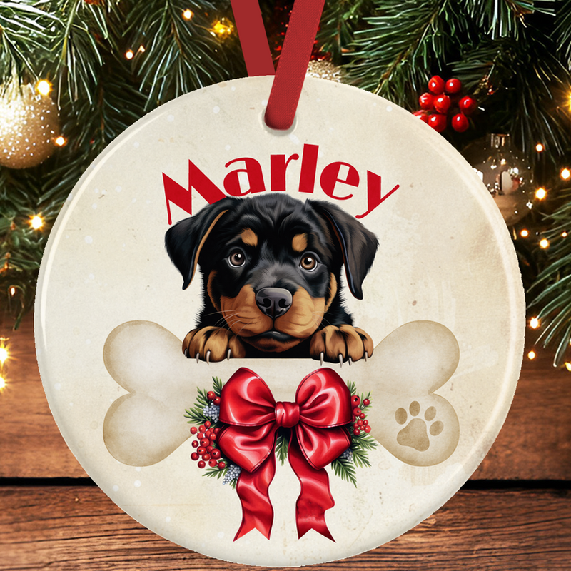 Rottweiler Christmas Tree Decoration