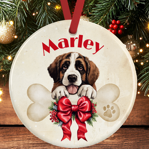 St Bernard Christmas Tree Decoration