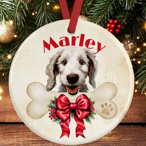 Bedlington Terrier Christmas Tree Decoration