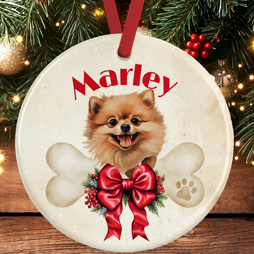 Pomeranian Christmas Tree Decoration