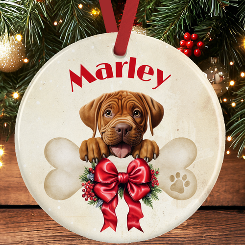 Dogue de Bordeaux Christmas Tree Decoration