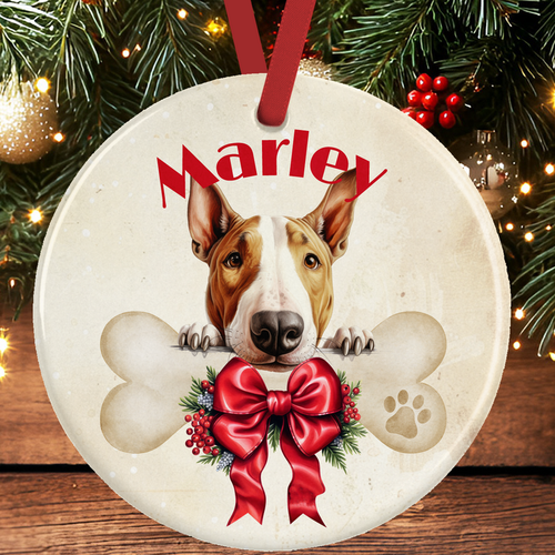 Bull Terrier Christmas Tree Decoration