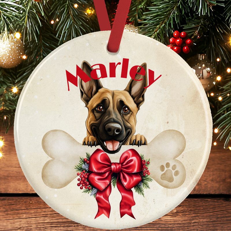 Belgian Malinois Christmas Tree Decoration