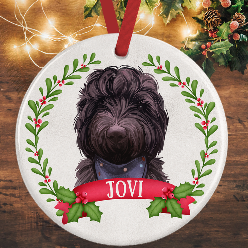 Black Cockapoo Christmas Decoration