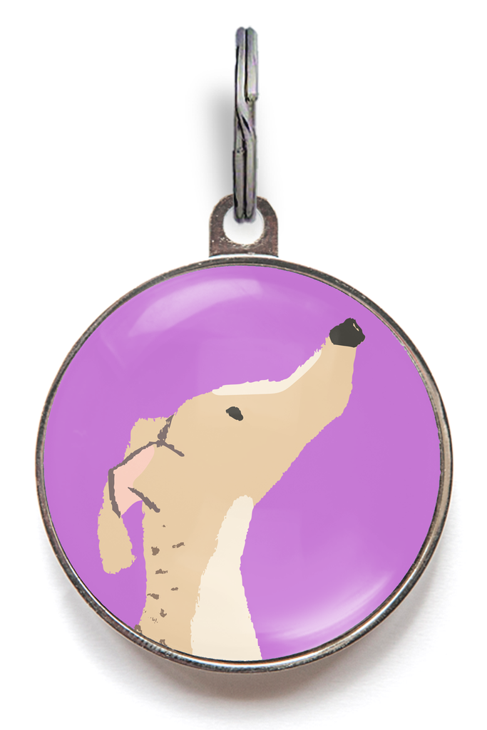Greyhound Dog ID Tag - Brindle Greyhound