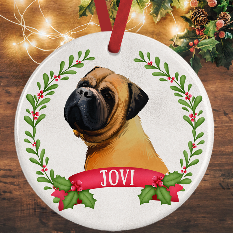 Bull Mastiff Christmas Decoration