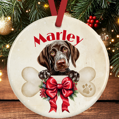 German Shorthaired Pointer Christmas Tree Decoration