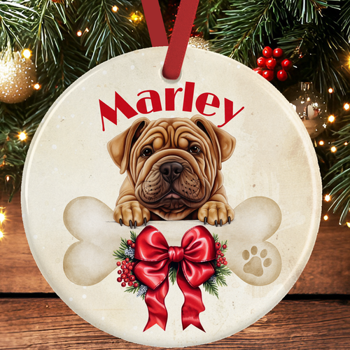 Shar Pei Christmas Tree Decoration