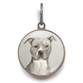 Grey Staffie Dog Tag - Grey