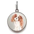 King Charles Spaniel Dog Tag - Grey