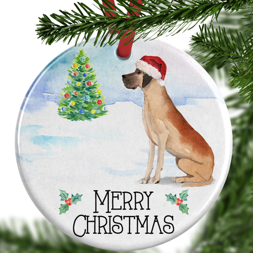 great dane christmas ornament